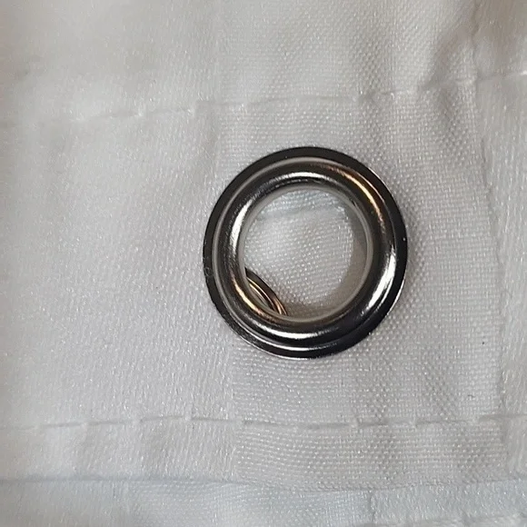 NWT Fabric White Striped Shower Curtain 72"in x 72" - Picture 7 of 8